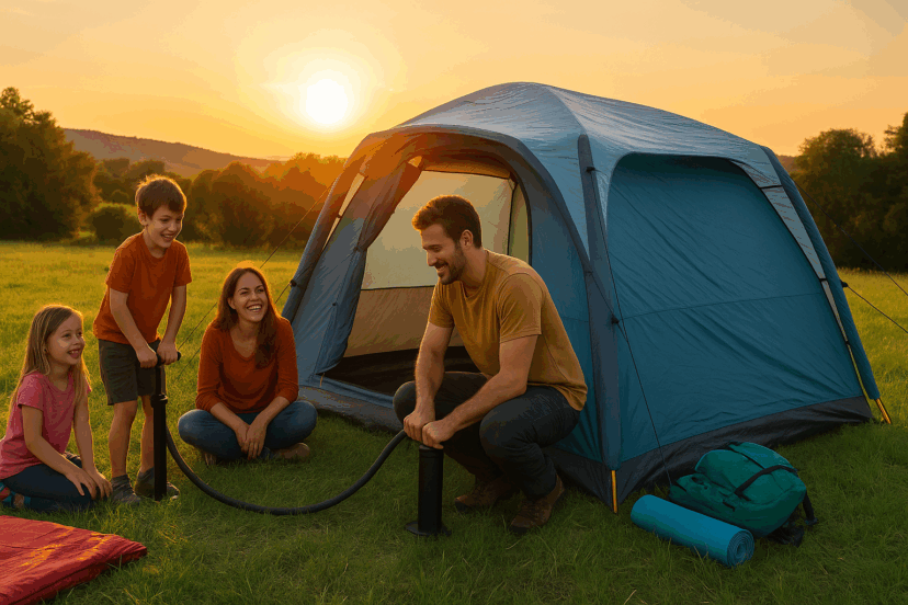blow up camping tent
