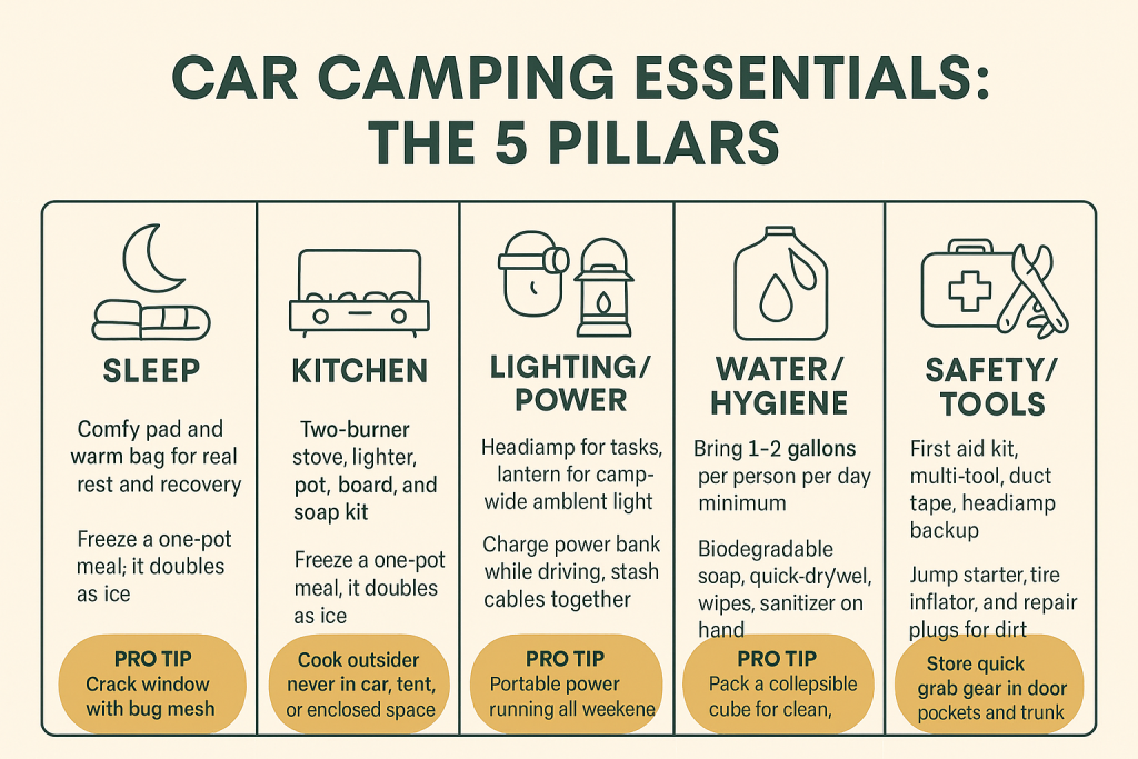 car camping essentials